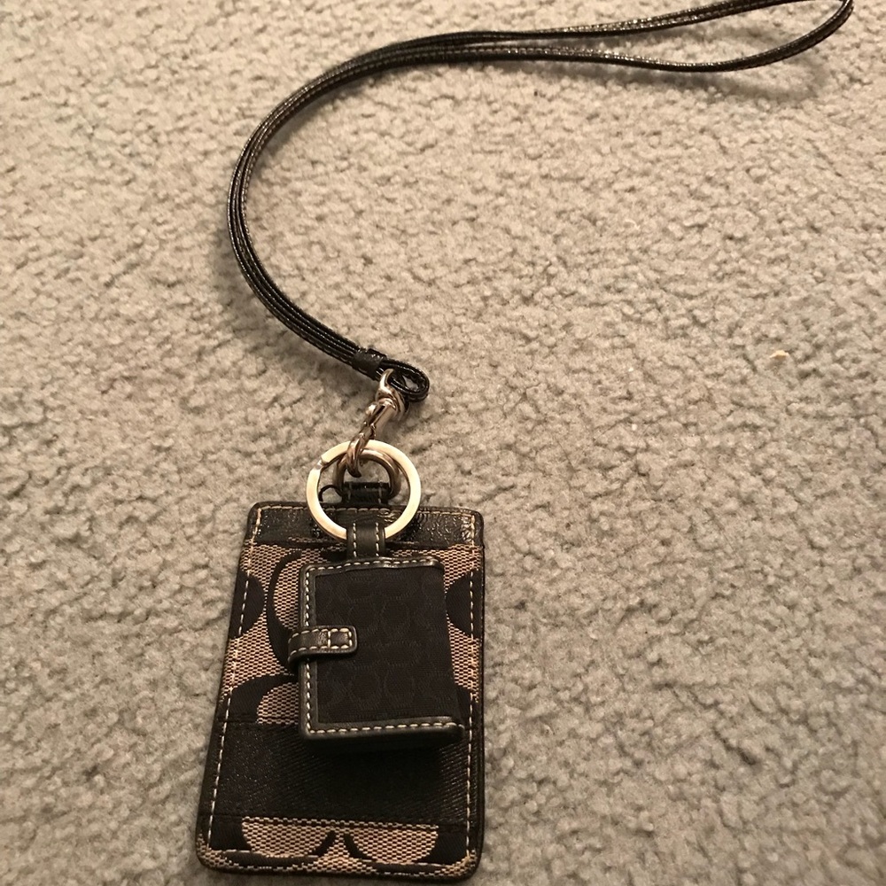 Coach lanyard and keychain
