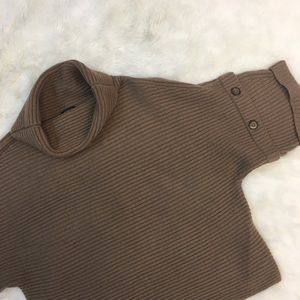 ✳️Ann Taylor Cowl Neck Ribbed Short Sleeve Sweater