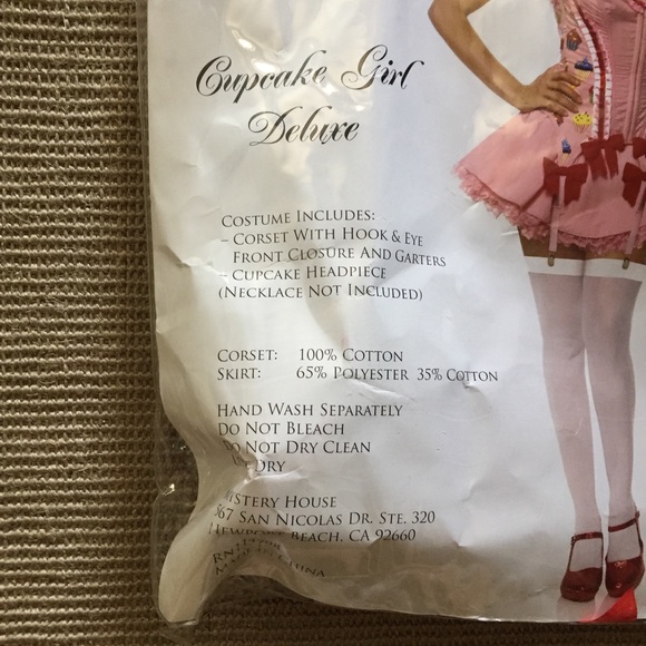 MYSTERY HOUSE COSPLAY COSTUME CORSET TOP CUPCAKE GIRL DELUXE COSTUME S NIP - Picture 14 of 15