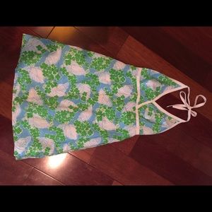 Lilly Pulitzer halter dress.