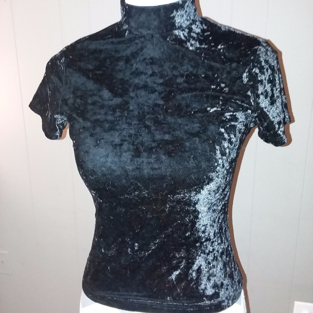 Black velvet shirt