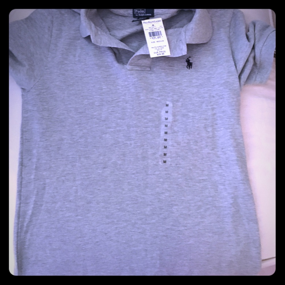 NWT heather gray Polo shirt