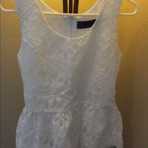 Francesca's white lace top.