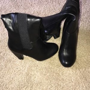 Tall leather boots