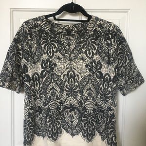 J Crew Printed short sleeve sweatshirt top