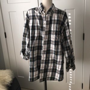 Trader Bay plaid cotton XL button down EUC