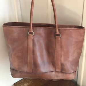 ll bean leather tote vintage