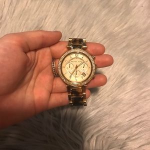 Michael Kors tortoise shell watch