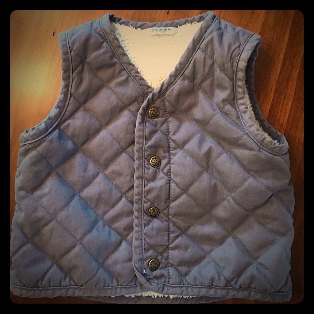 Mini Boden Sherpa lined boys vest