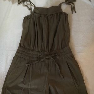 Brown/Khaki cord knee length overalls
