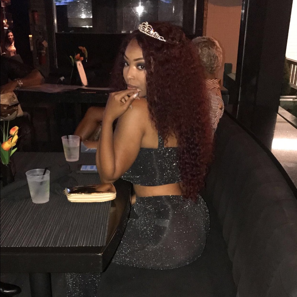 SPARKLY GLITTERY FASHION NOVA TWO PIECE