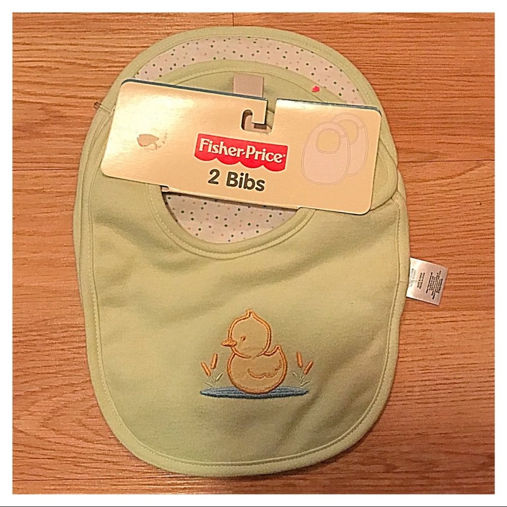 NWT {Fisher Price} 2 Bibs, 8" x 10"