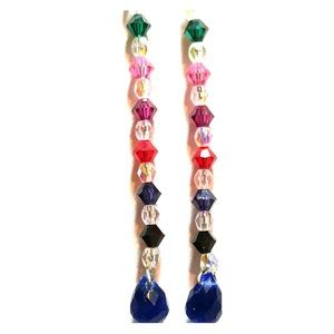 #0097 Rainbow Crystal Briolette Earrings