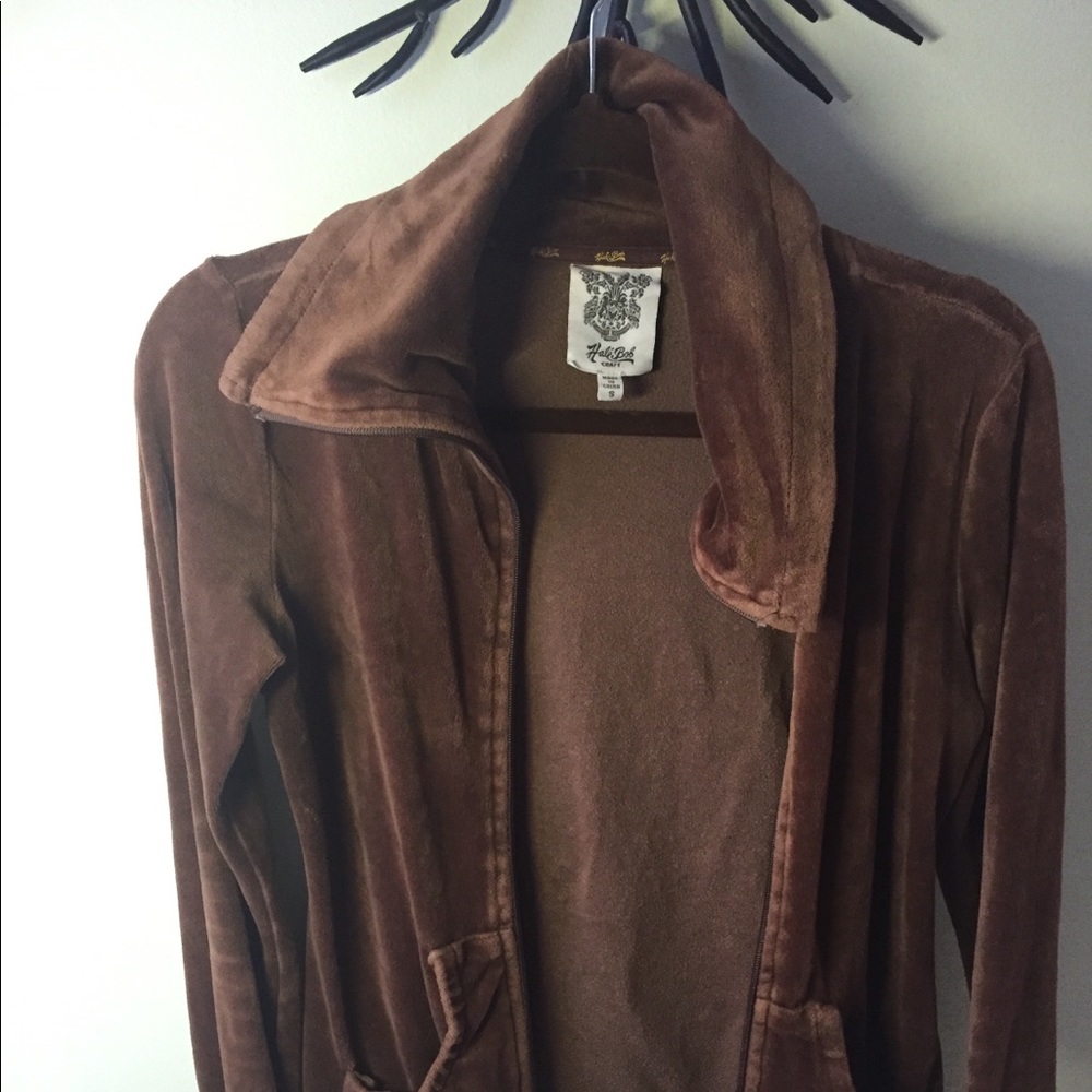 Hale Bob Craft zipped velvet comfy