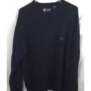 NWOT men's chaps brand black sweater xxl