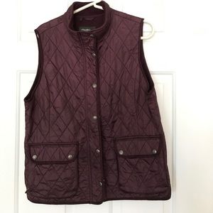 Eddie Bauer Womans Size L Burgandy Vest