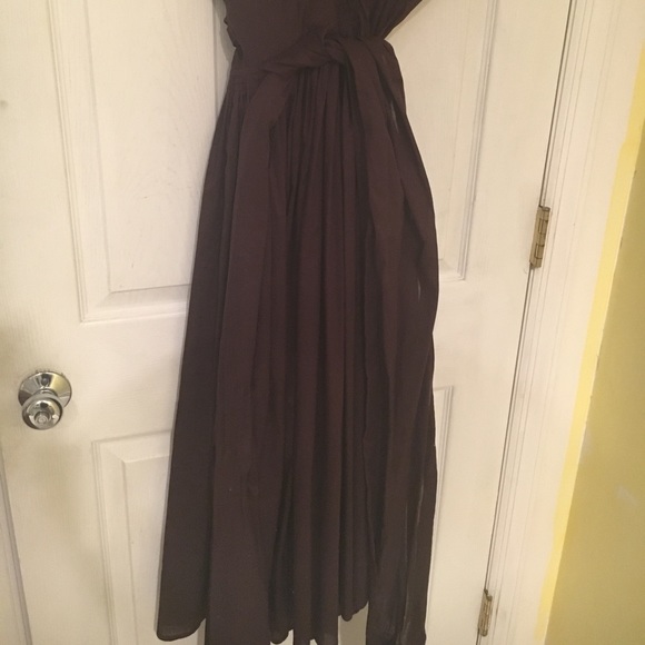 Brown cotton wrap dress (Asian design) size small - Picture 2 of 5