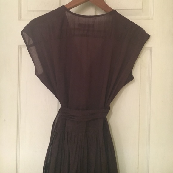 Brown cotton wrap dress (Asian design) size small - Picture 3 of 5
