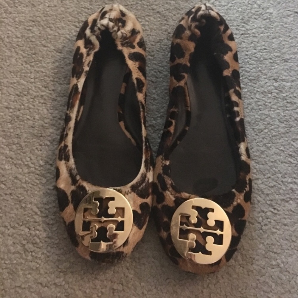 Tory burch leopard flats