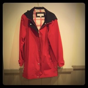 Flashy, red rain coat!