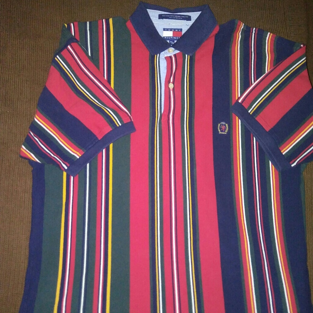Vintage Tommy Hilfiger multi colored polo