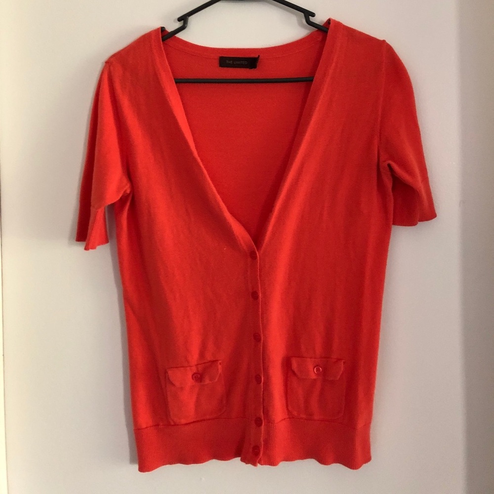 The Limited Orange Cardigan