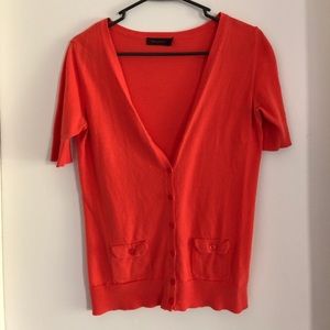 The Limited Orange Cardigan
