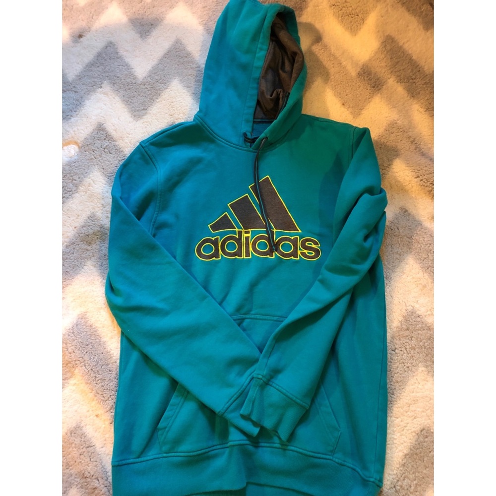 Adidas Blue Hooded Sweatshirt