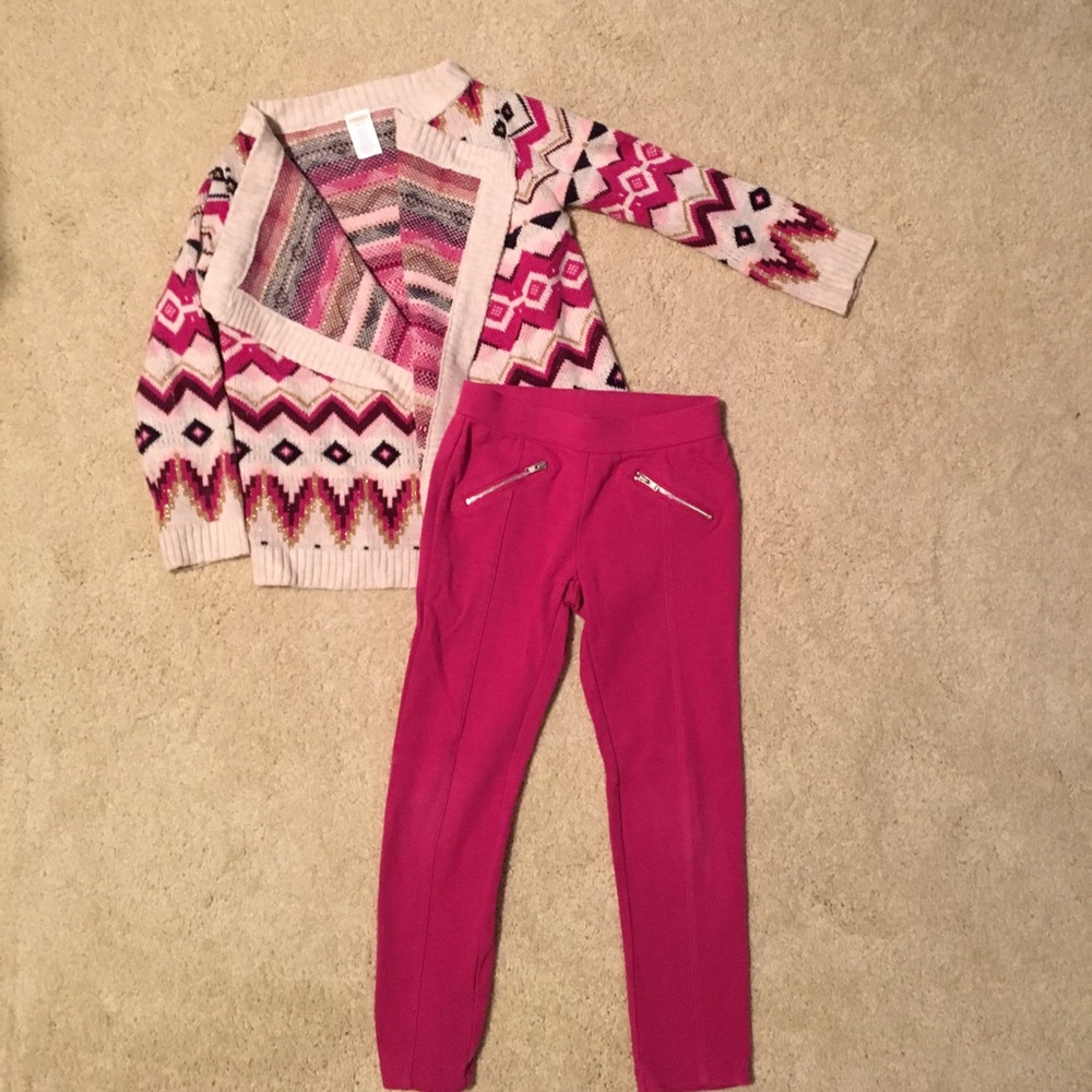 Gymboree size 5/6 sweater & cotton pants lot