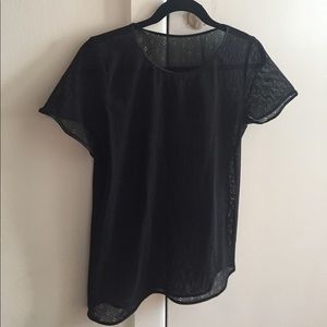 American Apparel black mesh top
