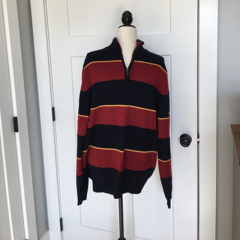 346 Brooks Brothers lambswool half zip XL EUC