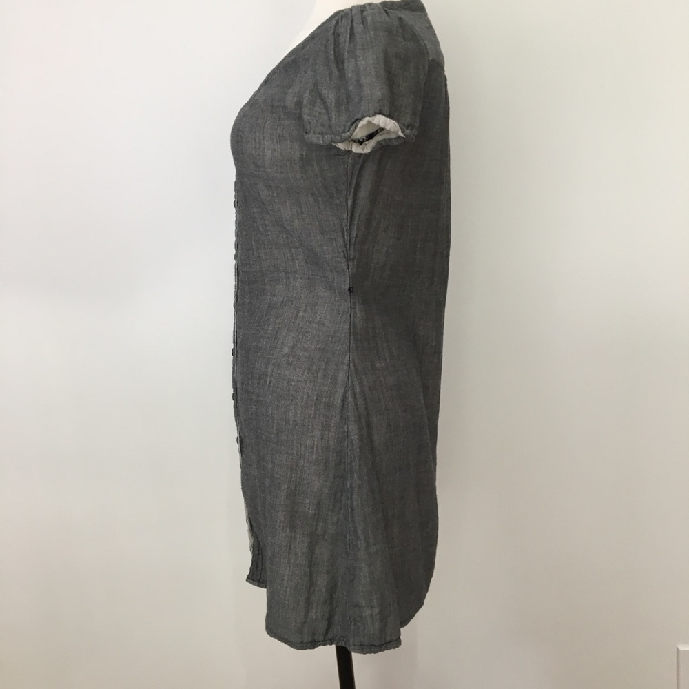 Converse Gray Button Down Dress Small - image 2