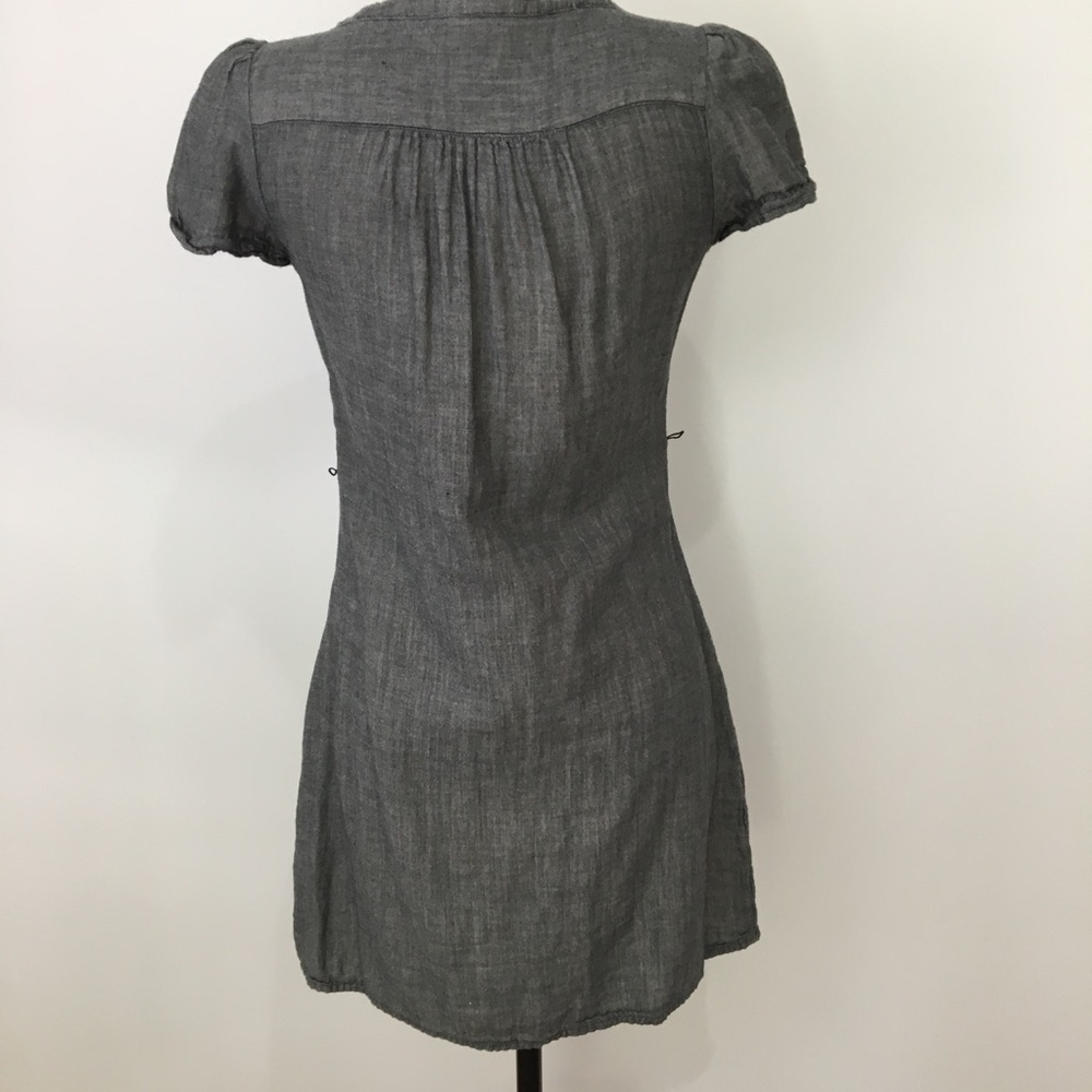 Converse Gray Button Down Dress Small - image 3