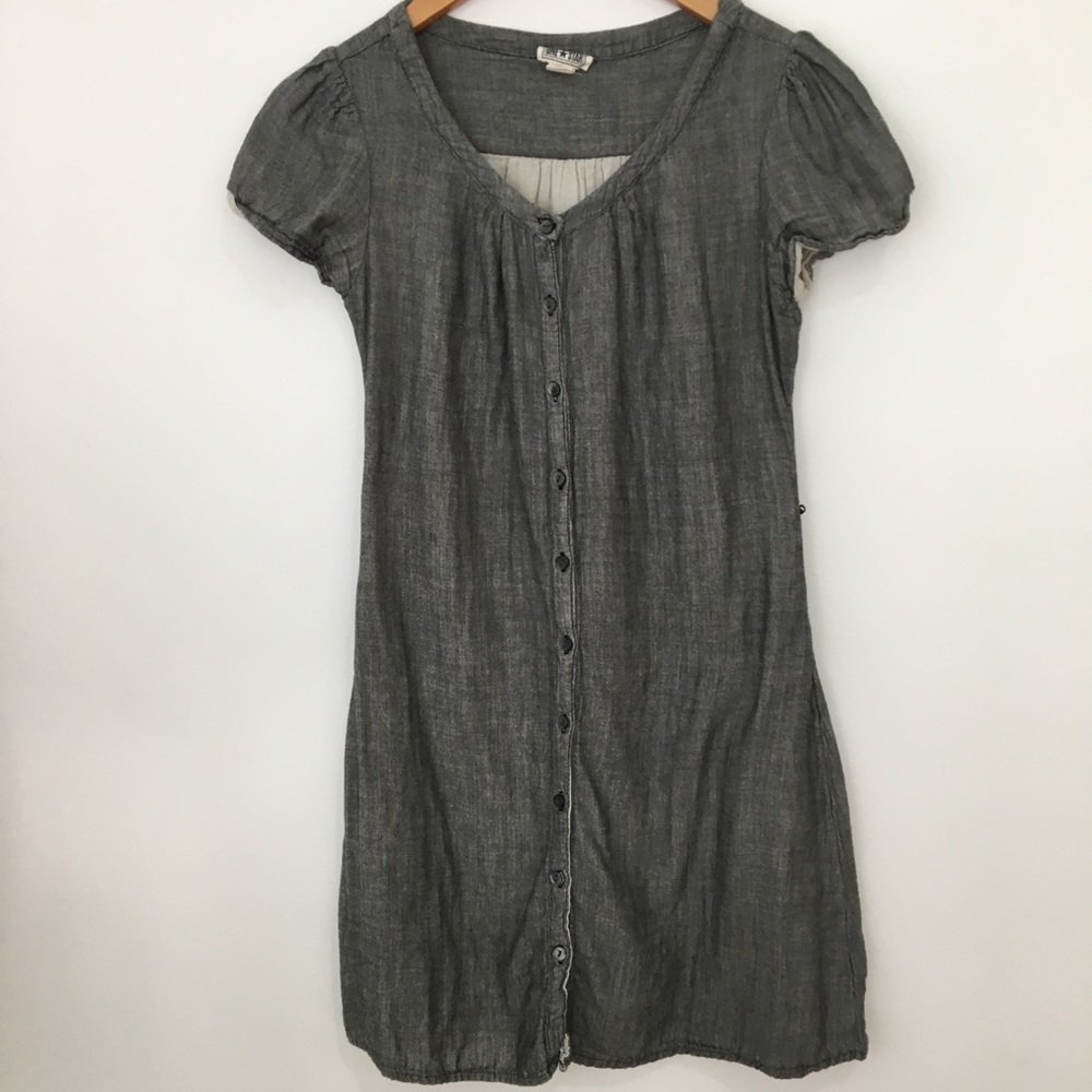 Converse Gray Button Down Dress Small - image 5