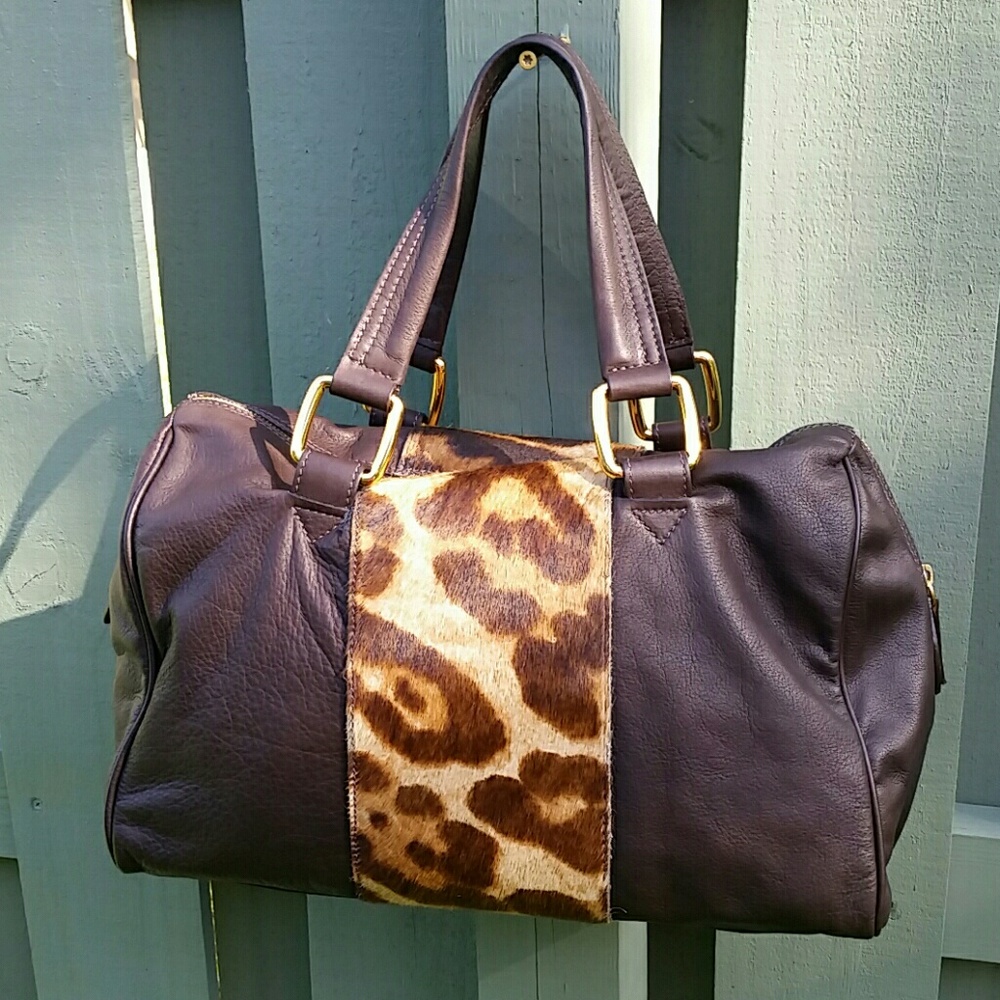 Doncaster bag brown leather w/pony hair