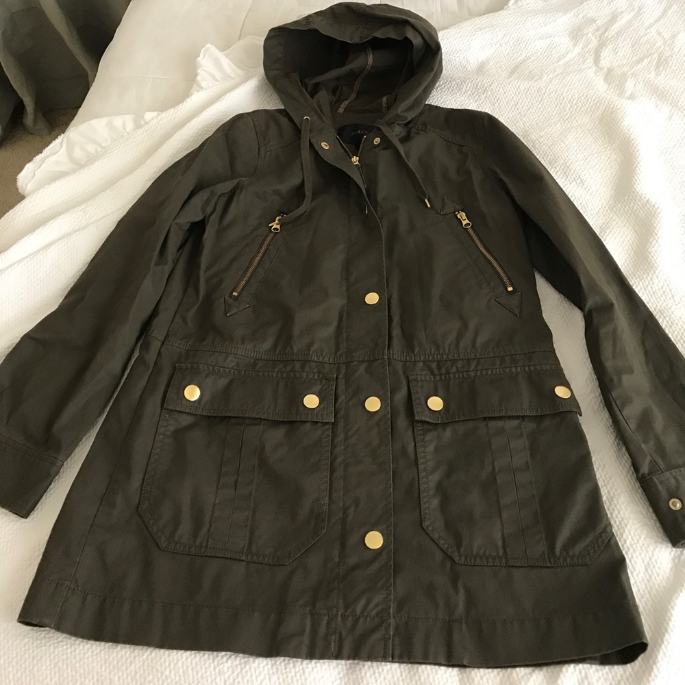 Jcrew long field coat size small