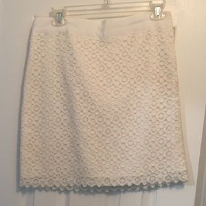 The Limited white lace skirt