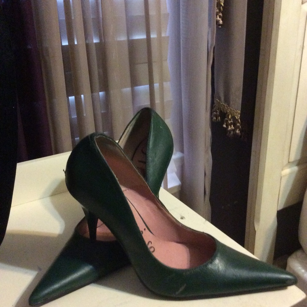 Emerald green heels