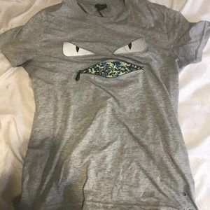 Grey fendi monster shirt Small