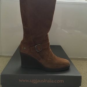 UGG Seline chestnut wedge boots
