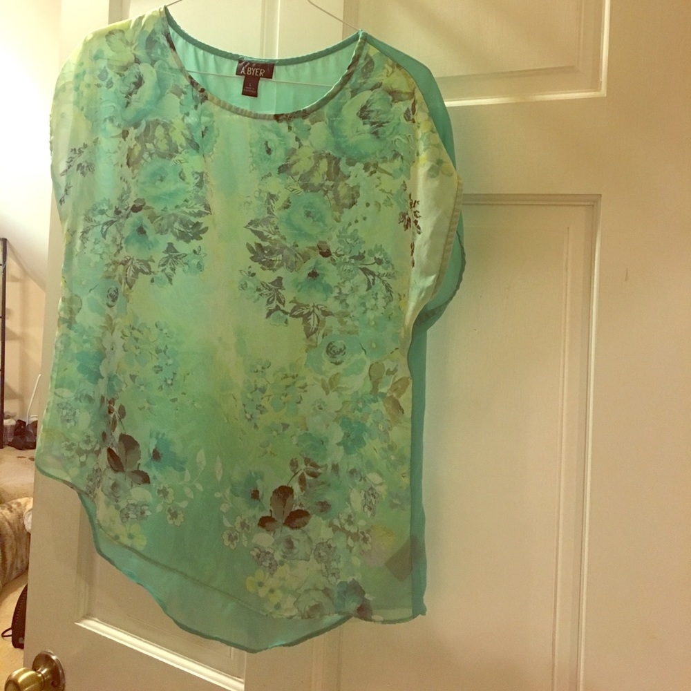 A. BYER sheer dress shirt