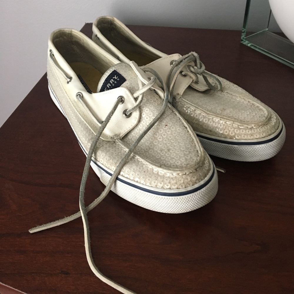 Sperry Top-Sider Bahama White Sequins