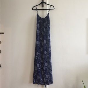French Connection blue and white long dress