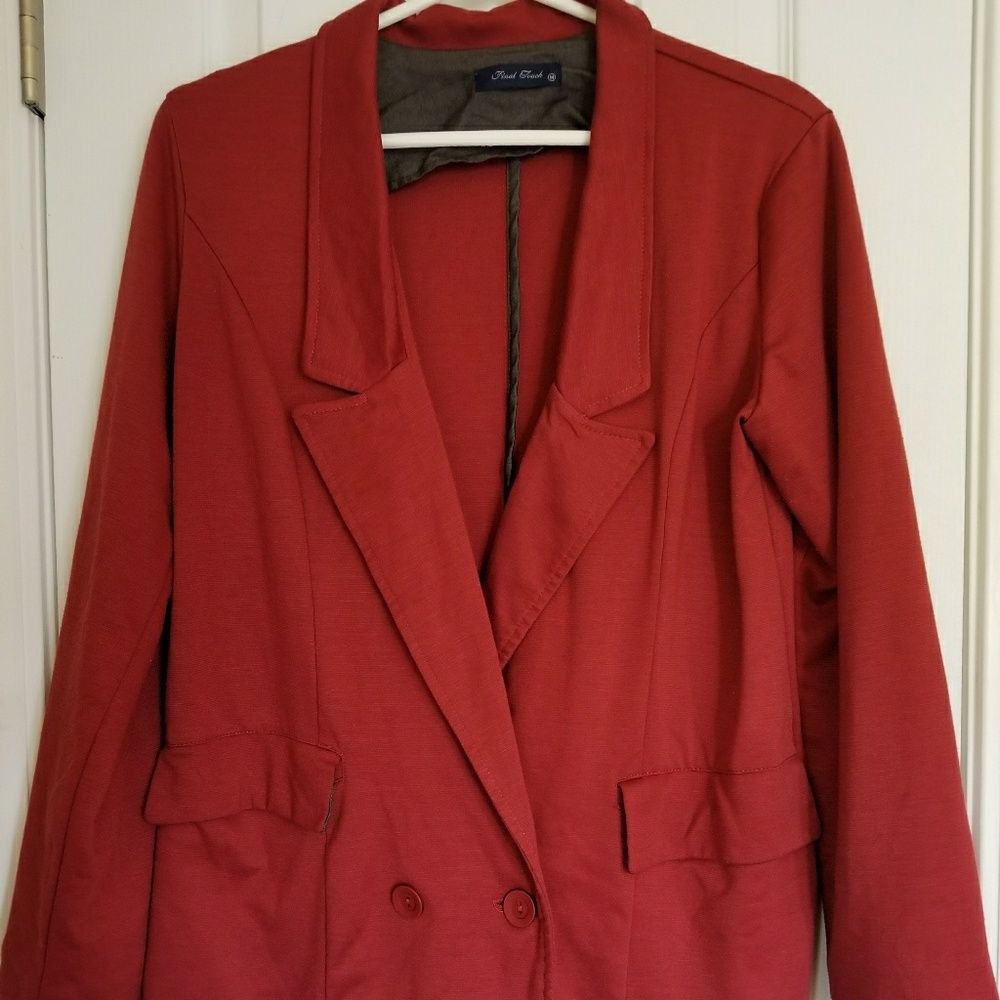 Final Touch Blazer in burnt orange