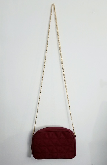 🚫SOLD🚫Burgundy Quilted Suede Crossbody - Picture 4 of 4