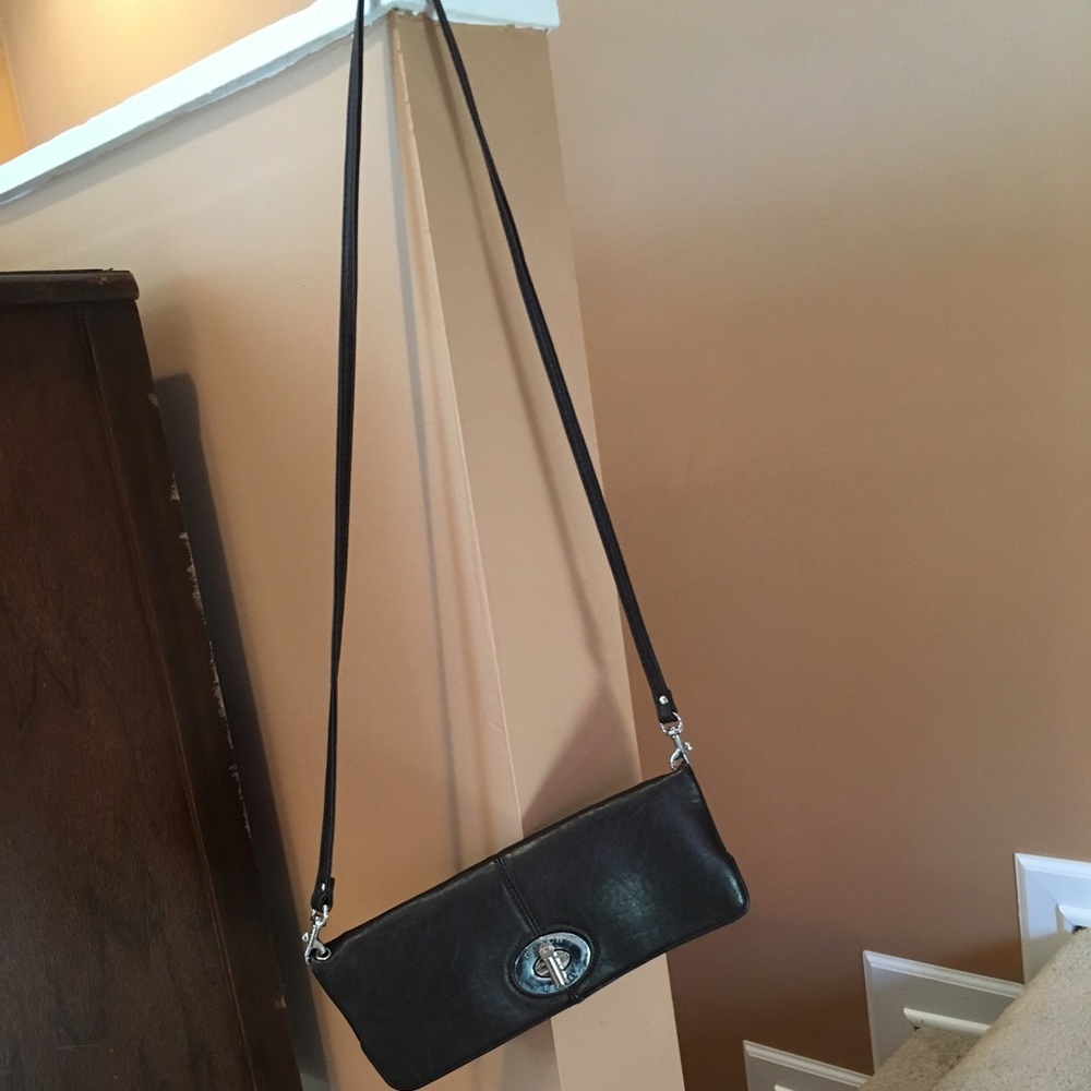 Coach wristlet/crossbody- brown.