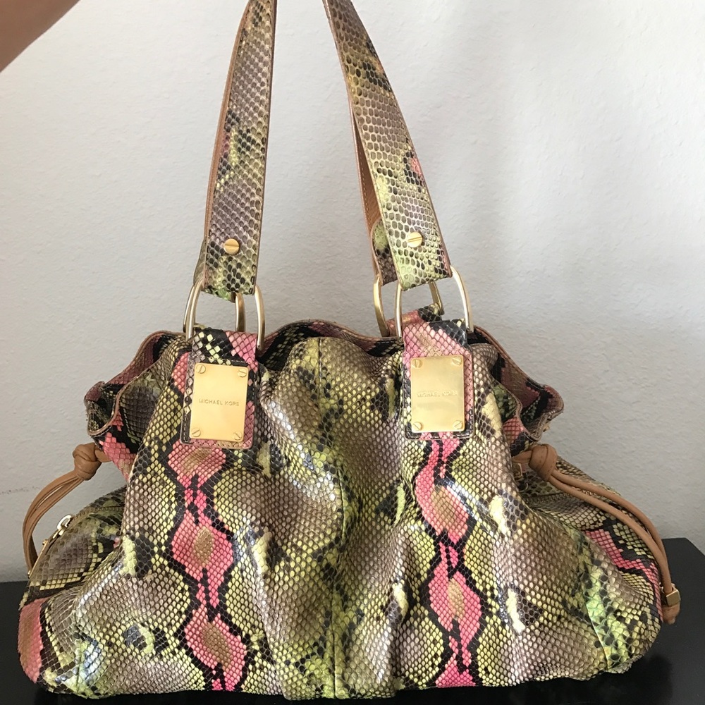 Limited Handpainted Boa Snakeskin Michael Kors bag