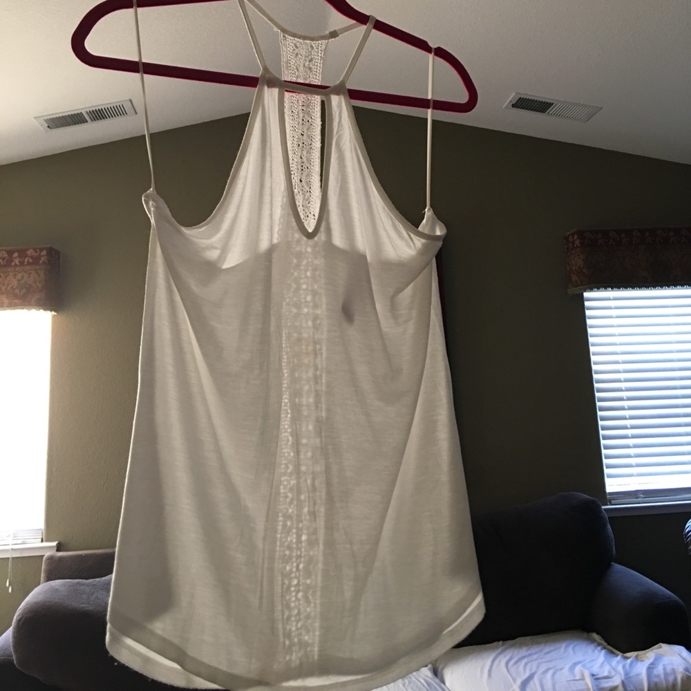 Tank in white/off white to wear over bathing suit
