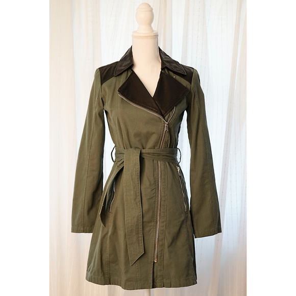 Andrew Marc Jackets & Blazers - Marc New York Army Green Trench Coat