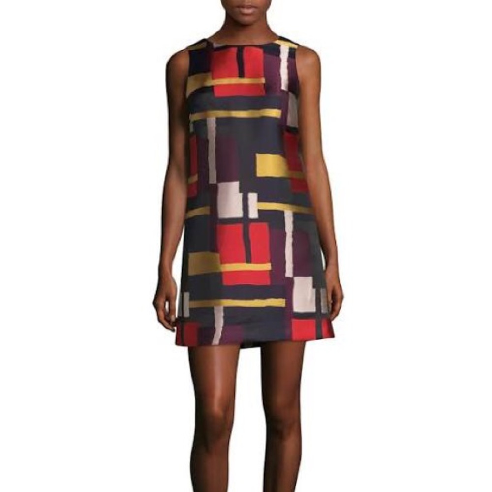 Alice + Olivia Geometric A line Shift Dress size 4